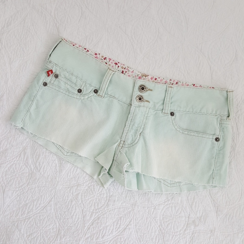 Hollister Factory Distressed Corduroy Shorts Sz 3